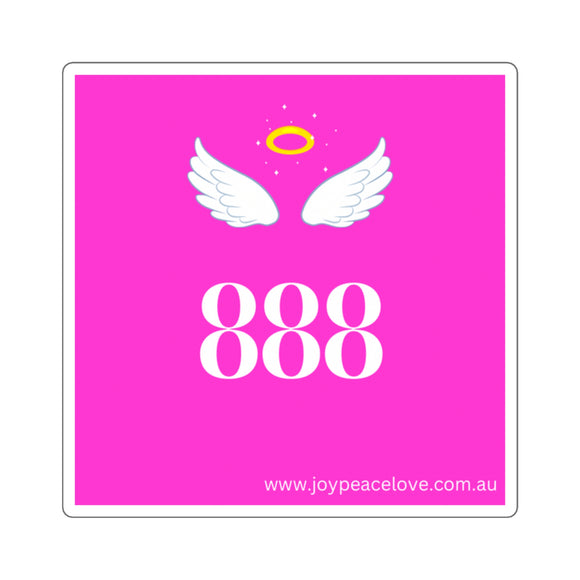 Square Sticker - Angel Number 888 Design