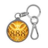 Angel Number 888 Keyring Tag — Golden Spiritual Protection Keychain