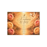 Holiday Card — "A Return to Love" Two-Sided Floral Christmas Card