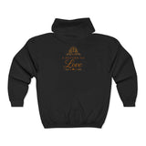 Zip Hoodie — 'A Reason To Love' Gold Script Full-Zip Hooded Sweatshirt