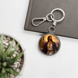 Saint Christopher Keyring Tag — Inspirational Christian Religious Keychain