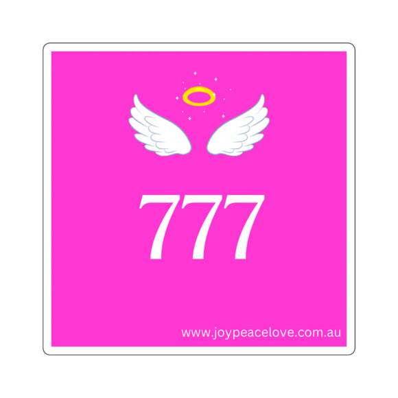 Angel Number 777 Square Stickers
