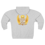 Zip Hoodie — 'Grateful, Thankful, Blessed' Wheat Wreath Design