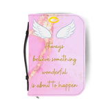 Inspirational Bible Cover with Angel Wings – Always Believe Something Wonderful