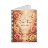 Love Notes Spiral Notebook — Floral Romantic Journal for Weddings, Vows & Keepsakes