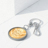 Keyring Tag — Joy Peace Love Gold Angel Wings Holiday Keychain