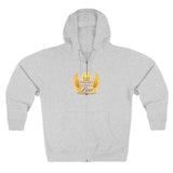 Zip Hoodie — 'Grateful, Thankful, Blessed' Wheat Wreath Design