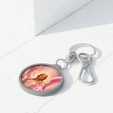 Archangel Chamuel Pink Aura Keyring Tag — Spiritual Guardian Keychain