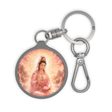Kuan Yin Keyring Tag — Serene Buddhist Goddess Keychain