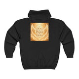 Angel Wings Zip Hoodie — Joy Peace Love Inspirational Holiday Sweatshirt