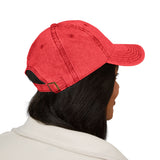 Vintage Embroidered Cap — Distressed Retro Baseball Hat