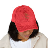 Vintage Embroidered Cap — Distressed Retro Baseball Hat