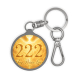 Angel Number 222 Keyring — Joy Peace Love Inspirational Keychain
