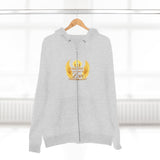 Zip Hoodie — 'Grateful, Thankful, Blessed' Wheat Wreath Design