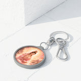 Kuan Yin Keyring Tag — Serene Buddhist Goddess Keychain