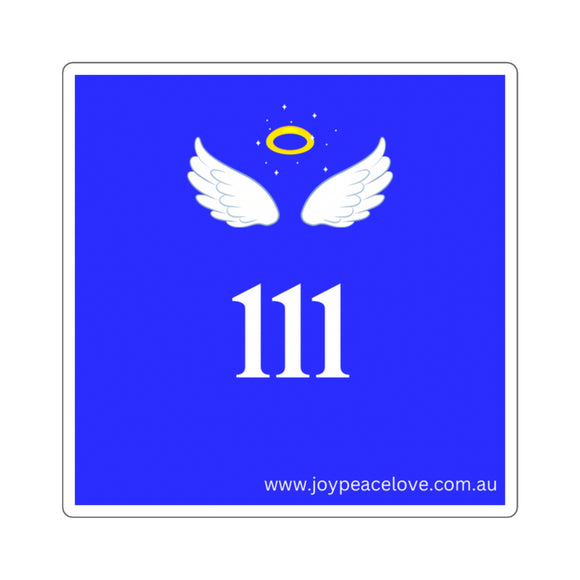 Blue Angel Number 111 Square Stickers