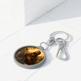 Saint Francis Keyring Tag — Rustic Religious Animal Lover Prayer Keychain