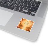 Square Sticker — "A Return to Love" Inspirational Dove & Floral Design