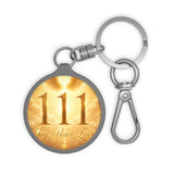 111 Angel Number Keyring Tag – Joy Peace Love Spiritual Numerology Keychain