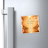 A Return to Love Magnet — Inspirational Dove & Golden Floral Refrigerator Sticker