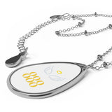 Angel Number 888 Oval Necklace - Meaningful Jewelry Gift for Spirituality & Faith