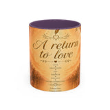 A Return to Love Ceramic Coffee Mug – Inspirational Floral 11/15oz Accent Mug