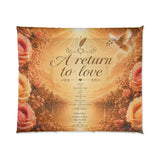Comforter — "A Return to Love" Inspirational Floral Duvet Comforter