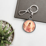 Kuan Yin Keyring Tag — Serene Buddhist Goddess Keychain