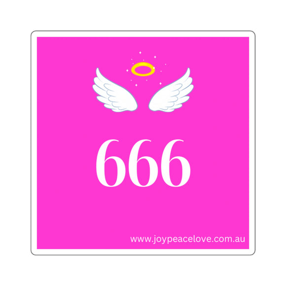 Square Stickers - Angel Number 666 Design Sticker