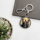 Archangel Michael Keyring Tag — Guardian Angel Metal Keychain