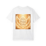 Angel Wings "Joy Peace Love" T-Shirt — Inspirational Spiritual Graphic Tee