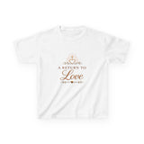 Kids Tee — “A Return to Love” Religious Heart Cross Design