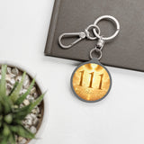 111 Angel Number Keyring Tag – Joy Peace Love Spiritual Numerology Keychain