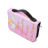 Inspirational Bible Cover with Angel Wings – Always Believe Something Wonderful