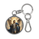 Archangel Michael Keyring Tag — Guardian Angel Metal Keychain