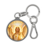 Archangel Uriel Round Keyring Tag — Inspirational Spiritual Keychain ("I Am That I Am")